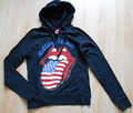 Rolling Stones Hoodie Sweatshirt Gr. 34 36 38 XS S Tongue Glitzer Nieten Kapuze