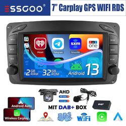 DAB+ Android 13 Carplay Autoradio GPS KAM Für Mercedes Benz W203 W209 W639 Vito