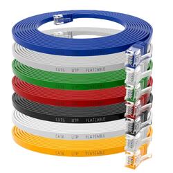 Patchkabel Netzwerkkabel Ethernet Kabel Netzwerk Patch LAN DSL Flachkabel CAT$ Flach, Rund, Outdoor Cat5/Cat6/Cat7/Cat8 DE Händler $