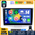 2+32G Android 14 Auto Radio Carplay Kam RDS GPS Navi für VW Passat B7 CC 2010-15