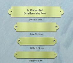 Namensschild  Klingelschild Briefkastenschild Türschild Messing  mit Gravur