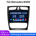 Autoradio GPS Navi Für Mercedes Benz CLK W209 C209 9" Android 12 1+32GB SWC DAB+