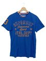 SUPERDRY T-Shirt Herren M Blau Grafikdruck