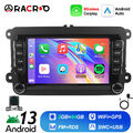 2+64GB Autoradio Android 13 Carplay GPS Navi Für VW Touran Golf 5 6 Polo Kamera