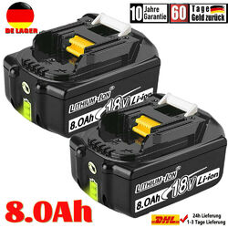 2er Set Original 18V/9,0Ah für Makita Akku BL1860B-- 197422-4 BL1850 BL1830 B DE