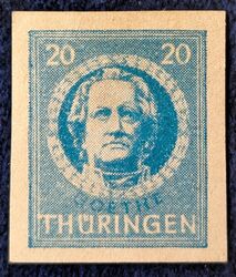 Alliierte Besetzung 1945 Mi99 B Thüringen Goethe Briefmarke Stamp Timbre Sello