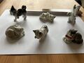 katzen porzellan figuren 6 Stk. Set3