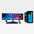 VR Ready Gaming PC Bundle 2x22" i7 6700 480 SSD 1 TB HDD 16GB DDR4 RTX 3050 4060