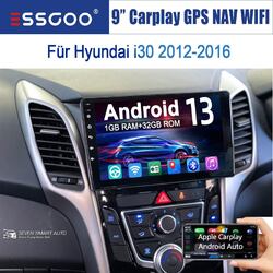 Für Hyundai i30 2012-2016 32G Android 13 Autoradio Carplay GPS Navi WIFI RDS BT