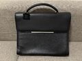 Marc Picard Business-Tasche Akten-/Dokumententasche Neuwertig, Schwarz, Leder