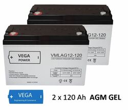 2 Stück 12V 120Ah AGM GEL Batterie Akku USV Solarbatterie Wohnmobil Boot C100>>Faires Gewicht » Richtige Kapazität » Faires Preis