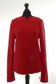 Peter Hahn Damen Pullover Pulli 36 rot uni Rundhals Feinstrick 100% Baumwolle