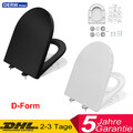 Toilettendeckel mit Absenkautomatik WC Sitz aus Duroplast Toilettensitz D-Form