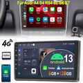 Carplay Autoradio Android 13 6+128G Navi Für Audi A4 2000-08 S4 8E 8H B6 B7 KAM