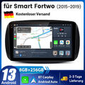 8+256G Für Mercedes-Benz Smart 453 DAB+ GPS BT Navi Andriod 13 CARPLAY Autoradio