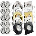 10er Set LED Einbauleuchte Deckenstrahler Einbaurahmen Spot dimmbar GU10 230V