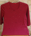 EFIXELLE Peter Hahn Zaida Shirt himbeere m. Strass vorne Gr. 40/ M NEU