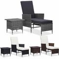 2-tlg. Gartenmöbel Garten Lounge Set Poly Rattan Sessel und Couchtisch