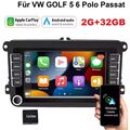 2+32G Für VW GOLF MK 5 6 Touran Skoda Autoradio Android 13 Carplay GPS Navi WiFi