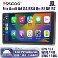 Android 13 Autoradio CarPlay 2+64GB GPS Navi KAM+ für Audi A4 S4 RS4 8E 8F B9 B7