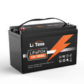 LiTime 12V 100Ah LiFePO4 Lithium Batterie 1,28kW Max. 15000 Zyklen für Wohnmobil