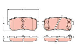 Bremsbeläge GDB3421 TRW für HYUNDAI KIA