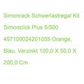 Simonrack Schwerlastregal Kit Simonclick Plus 5/500 457100024201055 Orange, Blau