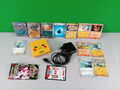 Nintendo Game Boy Advance SP Pikachu Case Gelb + Lad. Sehr Gut + Pokémon Karten