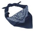 Western Halstuch Vierecktuch Kopftuch Bandana Baumwolle Paisley blau