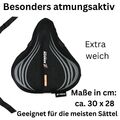 Gel Satteldecke Fahrrad Sattelbezug Sattelschoner Sattelüberzug bequem 30x28 cm