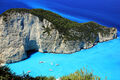 Wandbild: Blaue Lagune von Navagio Beach auf der Insel Zakynthos, [...]