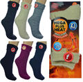 2 Paar Thermo Socken Unisex Damen Herren Kinder Wintersocken Winterstrümpfe