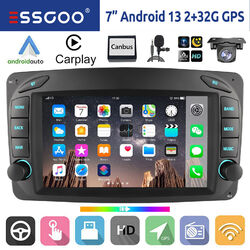 Für Mercedes W203 W209 Viano Vito W639 Android 13 Carplay Autoradio GPS NAVI RDS