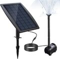 Bürstenlose Solar Teichpumpe Solar-Brunnen Wasserpumpe mit Solarpanel 9V