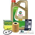 MANN-FILTER ÖLFILTER+5L CASTROL EDGE 5W-30 LL FÜR VW POLO 6R 1.2 TDI