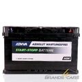 AUTOBATTERIE 12V 80Ah STARTERBATTERIE 800A AGM80 START-STOP AGM ENVA