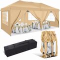 Pavillon 3x3m/3x6m Wasserdicht Faltpavillon PopUp Partyzelt Gartenzelt Pavillon