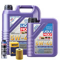 Motoröl 5W40 LIQUI MOLY Leichtlauf High Tech 6L+HENGST Ölfilter +Spülung