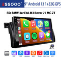 9" Wireless Carplay 32GB Android 13 KAM+ Autoradio GPS NAVI Für BMW 3er E46 318