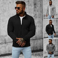 Sweatjacke Sweatshirt Übergangs Jacke Pullover Langarm Rollkragen Herren OZONEE