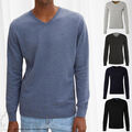 Herren TOM TAILOR Feinstrick Pullover Basic Legerer V-Ausschnitt Sweater