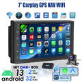 DAB+ Android 13 Autoradio 2 DIN 32G Carplay 7 Zoll GPS NAVI RDS Bluetooth Kamera