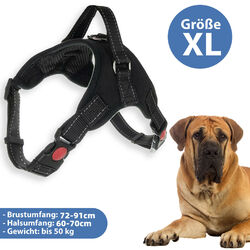 Hundegeschirr Hunde Brustgeschirr Verstellbar Gr. XS S M L XL gepolstert Nylon