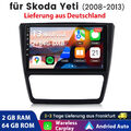 Android 13 Autoradio für VW Skoda Yeti 2008-13 DAB+ GPS Navi Carplay 2+64G WIFI