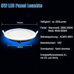 1-30 x LED Spot Einbaustrahler Panel Decken Wandleuchte Ultraslim Deckenleuchte