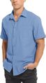 Hemd Herren Leinenhemd Business Freizeithemd Regular Fit Kurzarm