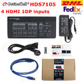 DeviceWell HDS7105 2021 Switcher 4 HDMI+1 DP inputs Video Switcher for New Media