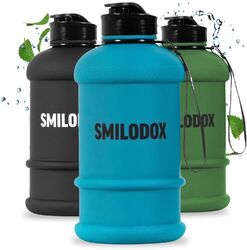 SMILODOX Trinkflasche 2,2 & 1,3 Liter - Extra Stark Sport, Fitness Wasserflasche