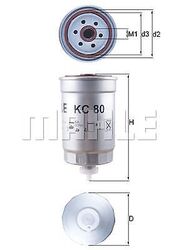 KNECHT KC 80 Kraftstofffilter für AUDI LAND ROVER PEUGEOT SKODA VW