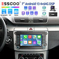 DAB+ Autoradio 4+64GB Carplay Android 13 GPS NAVI BT Für VW GOLF 5 6 Passat Polo